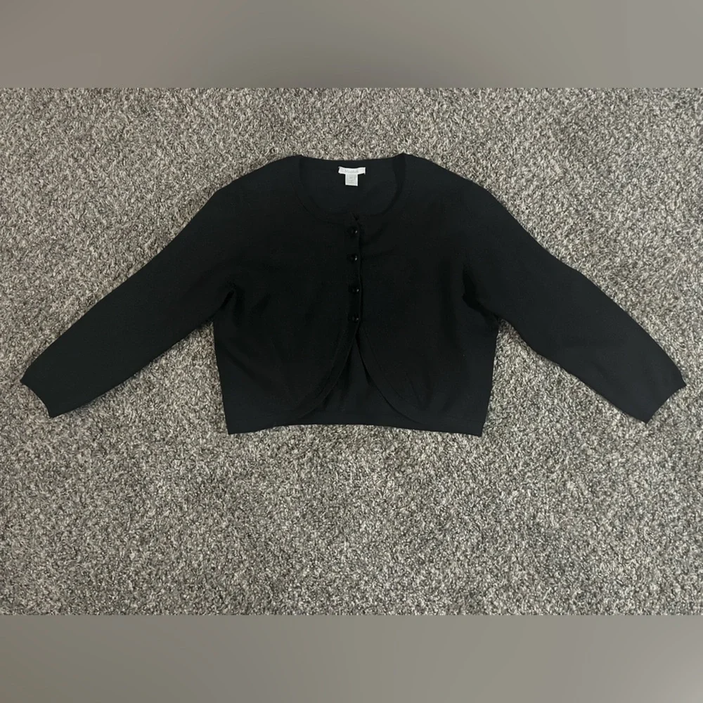 Max Mara wool cropped cardigan black - Picture 1 of 7